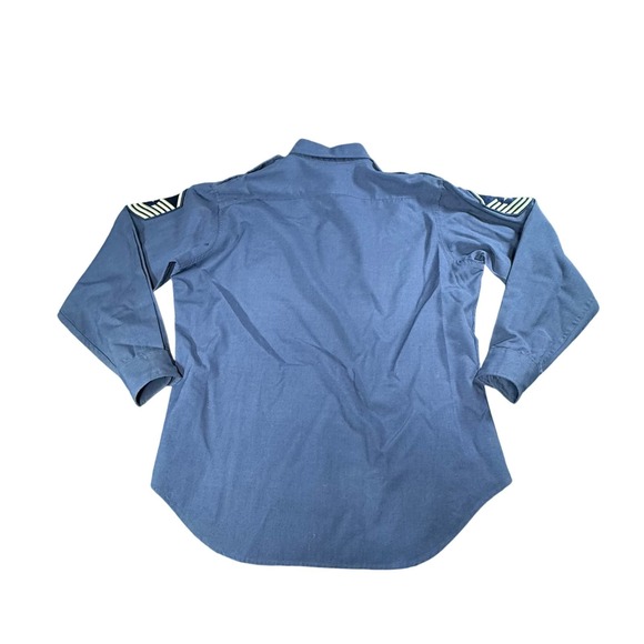 USAF AIR FORCE Mens Tropical Blue AF Shade 1549 Uniform Shirt Missing Size tag - Picture 4 of 10
